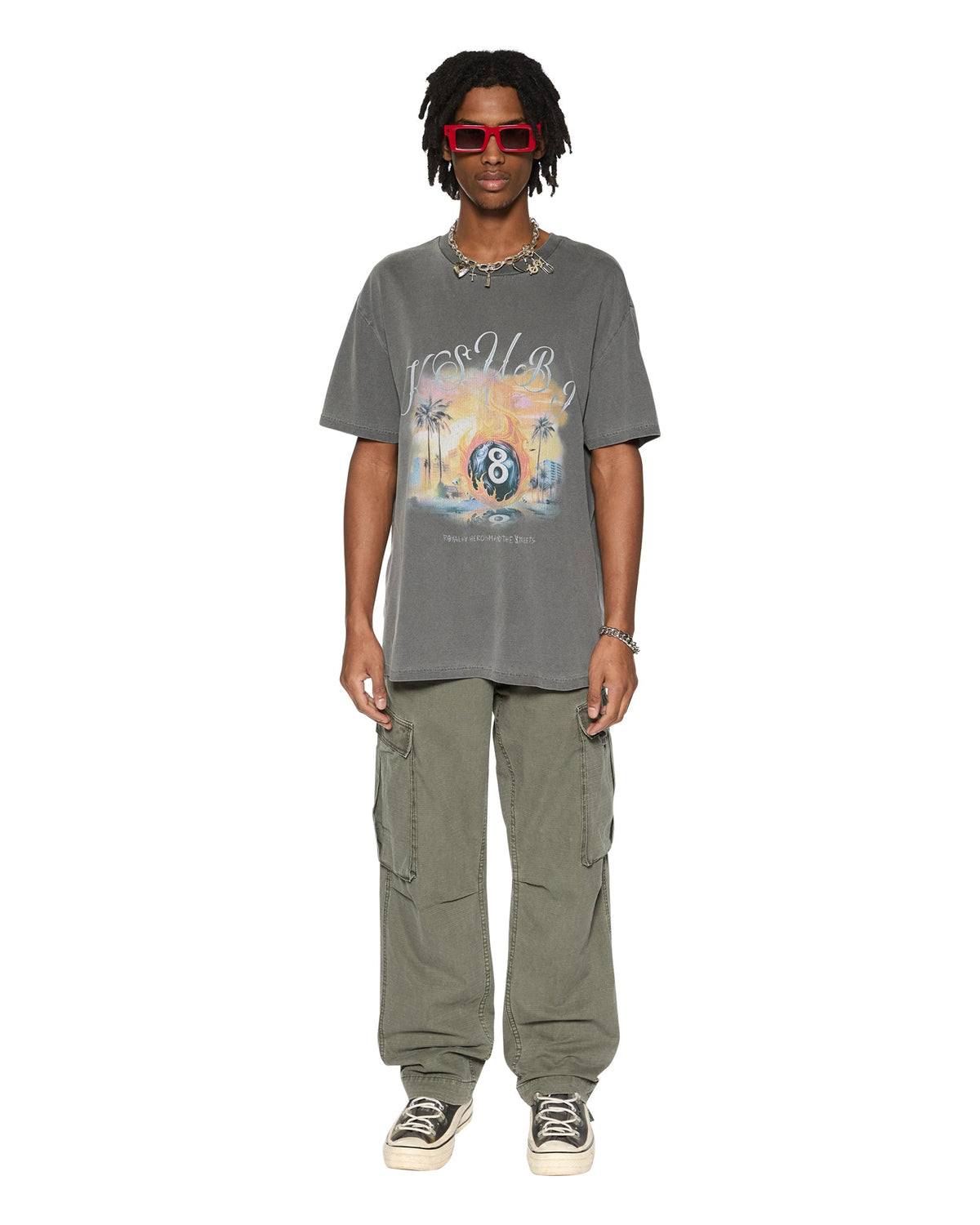 Mens Fugitive Cargo Pant Forest Relaxed Pants - Green