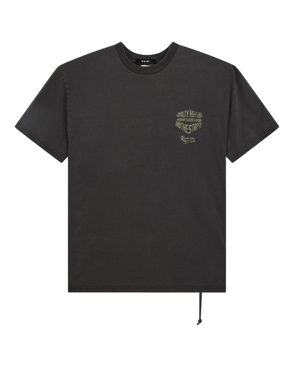 Mens Garage Biggie Ss Tee Faded Black Oversized Tees - Black