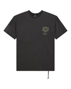 Mens Garage Biggie Ss Tee Faded Black Oversized Tees - Black