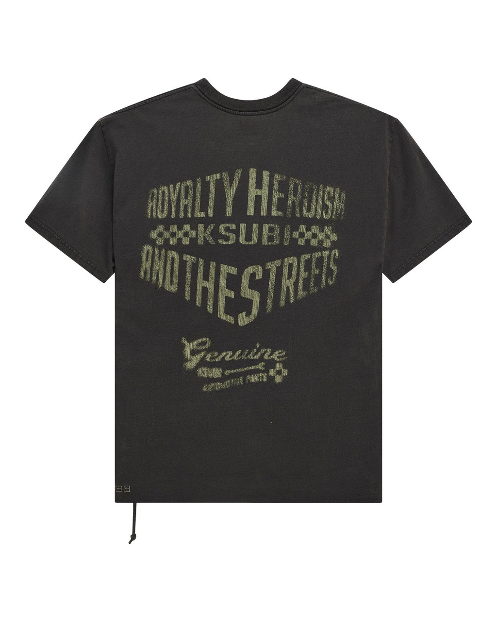 Mens Garage Biggie Ss Tee Faded Black Oversized Tees - Black