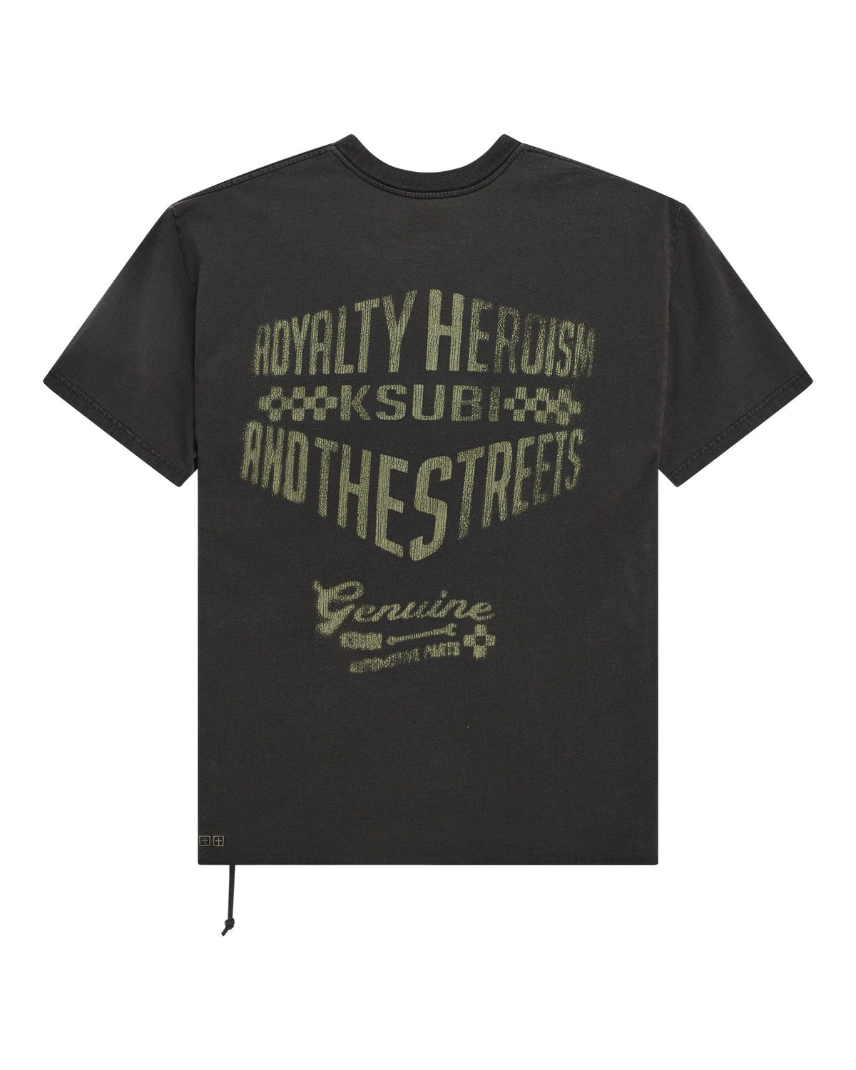 Mens Garage Biggie Ss Tee Faded Black Oversized Tees - Black