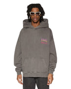 Mens Global Ekcess Hoodie Charcoal Oversized Fleece - Grey