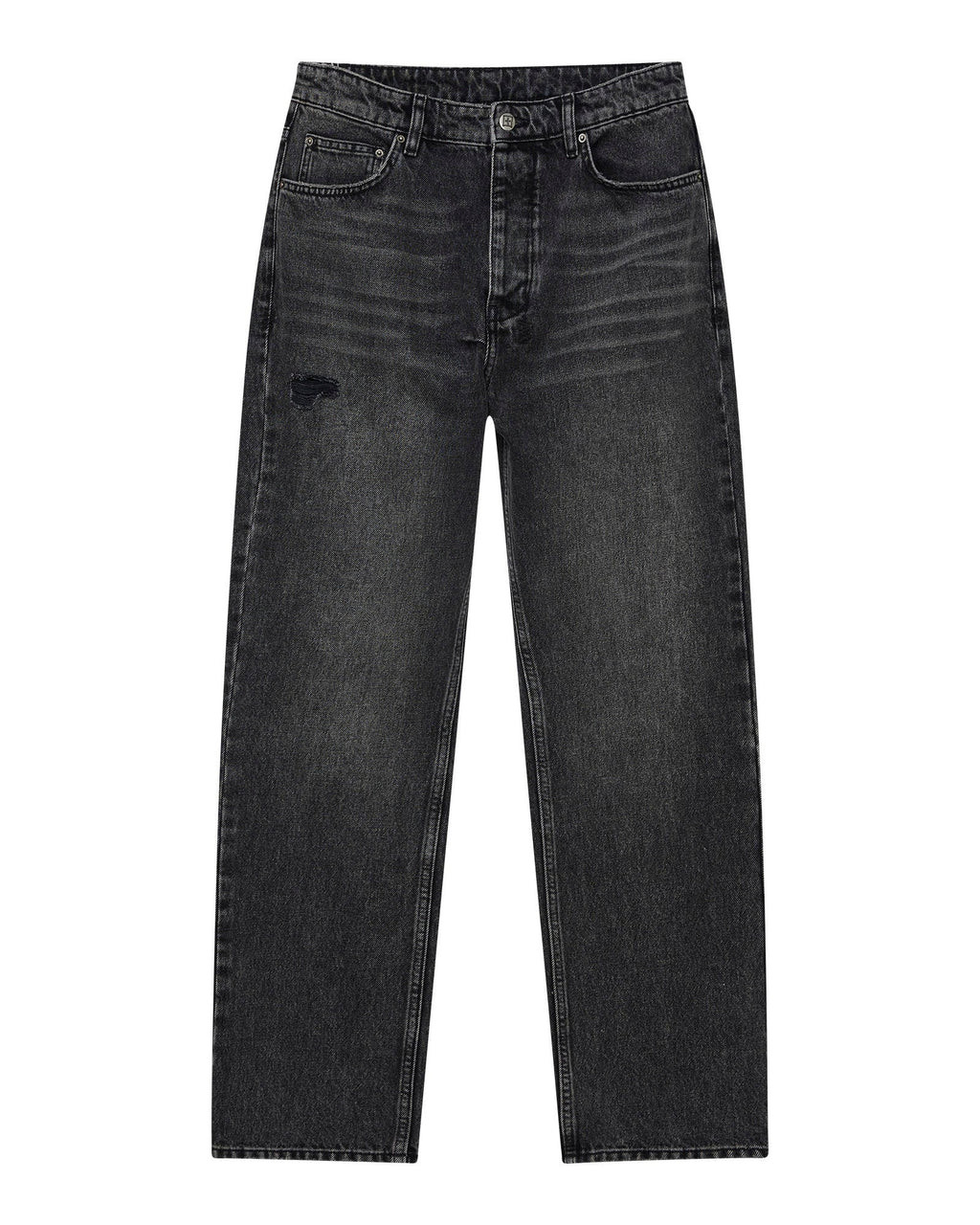 Mens Hazlow Black Rokk Straight Denim Jeans - Black