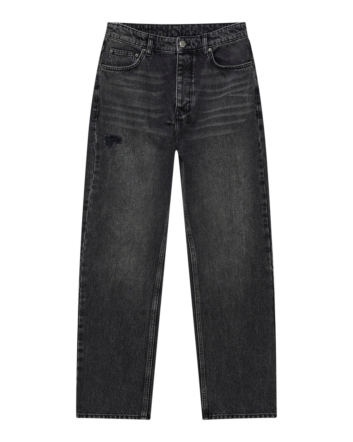Mens Hazlow Black Rokk Straight Denim Jeans - Black