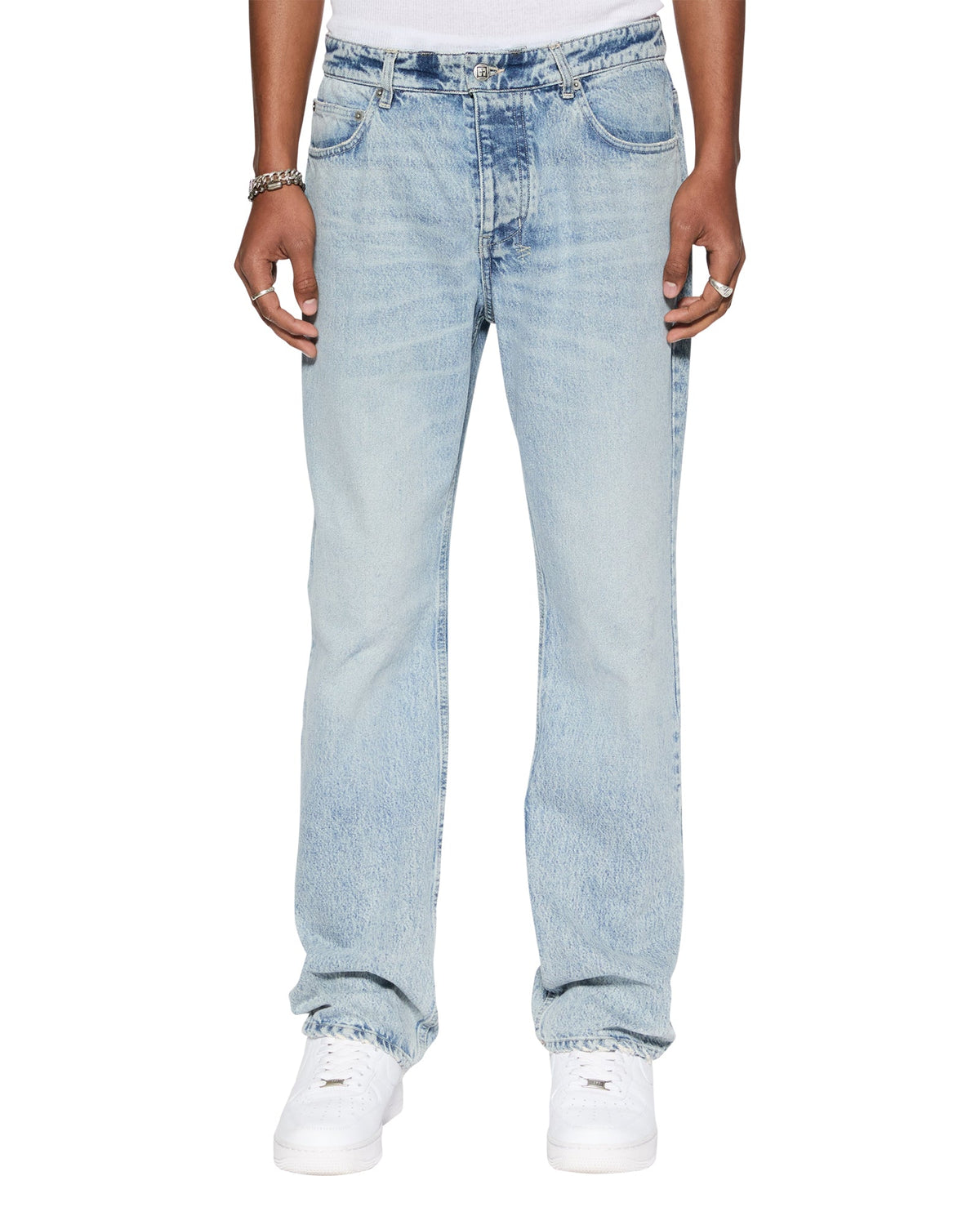 Mens Hazlow Champagne Straight Denim Jeans - Denim
