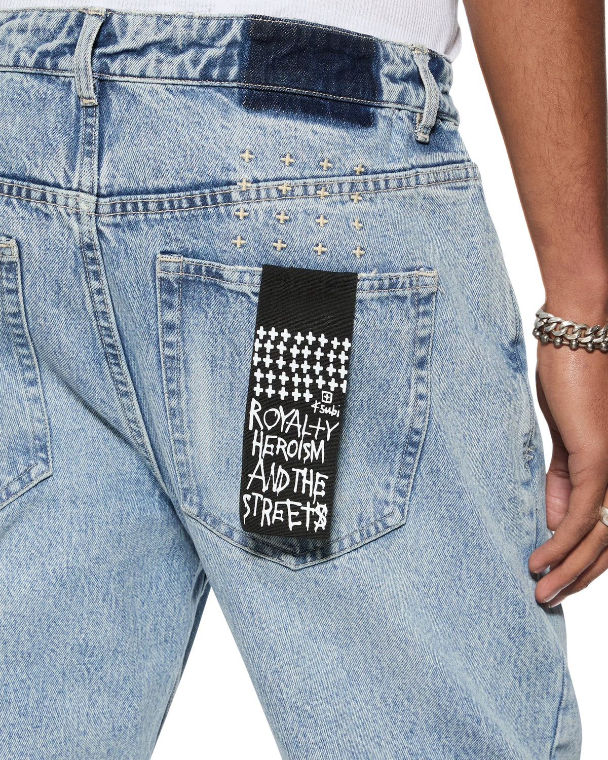 Mens Hazlow Champagne Straight Denim Jeans - Denim