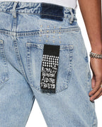 Mens Hazlow Champagne Straight Denim Jeans - Denim