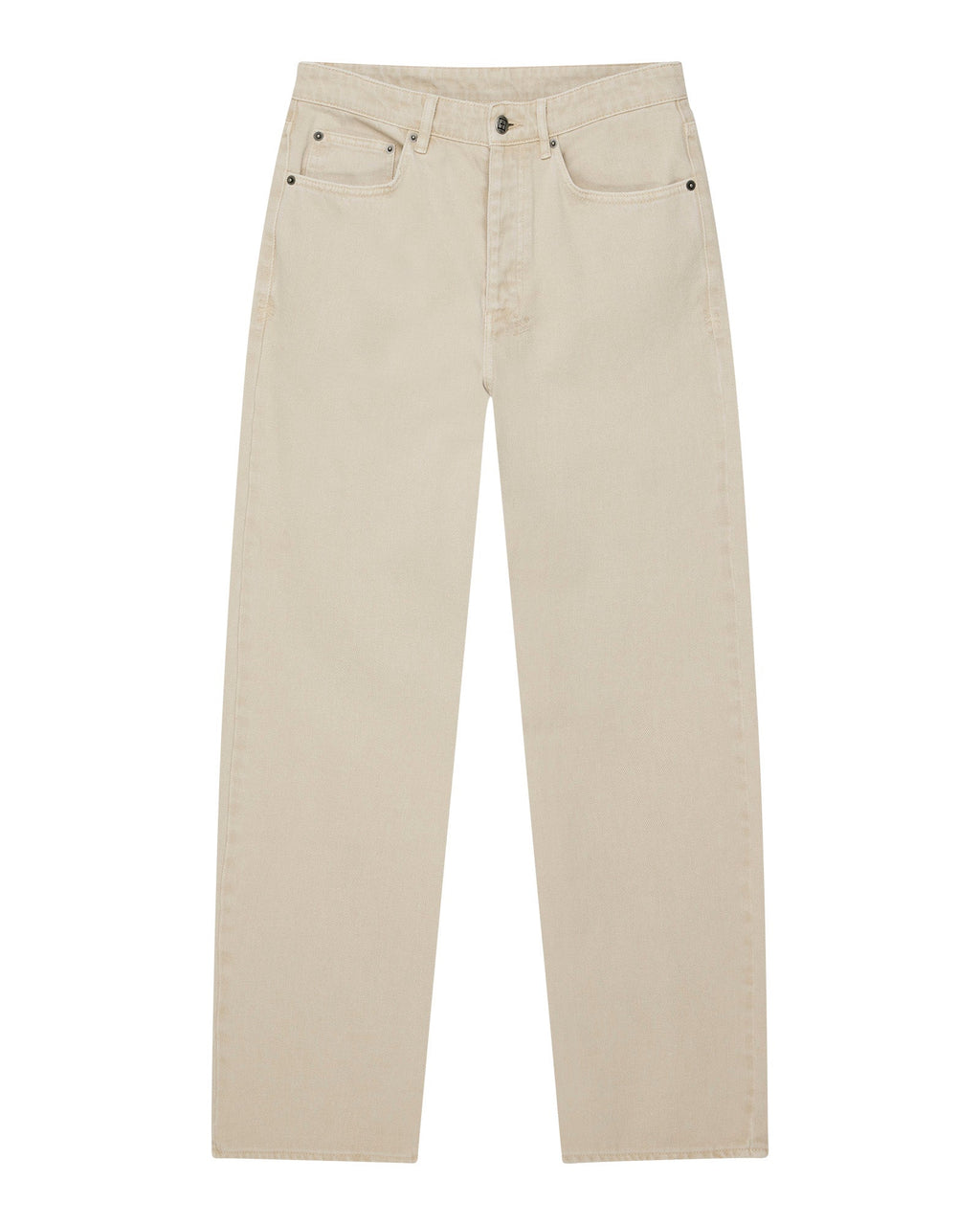 Mens Hazlow Ecru Straight Denim Jeans - Beige