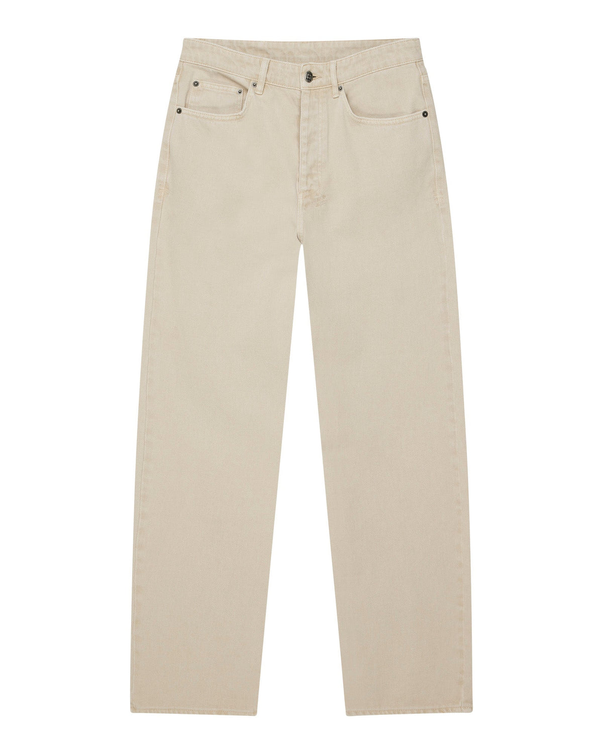 Mens Hazlow Ecru Straight Denim Jeans - Beige