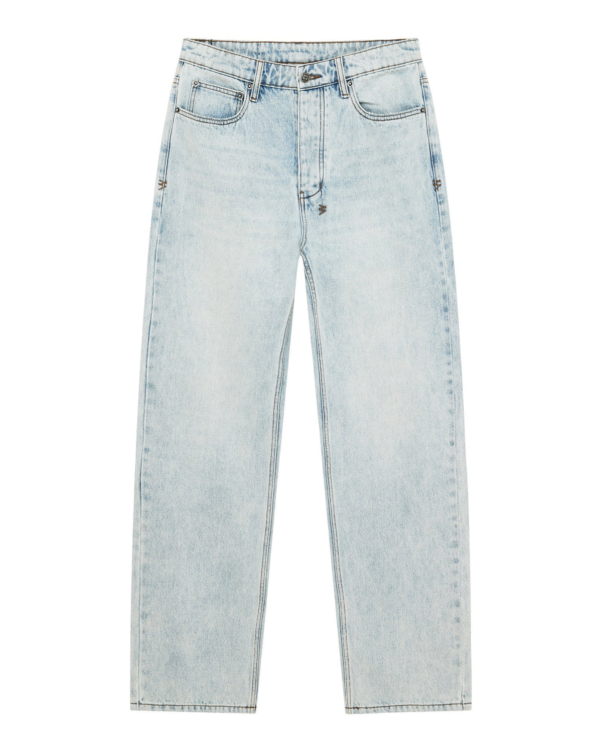 Mens Hazlow Frost Blue Straight Denim Jeans - Denim