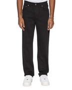 Mens Hazlow Ghosted Straight Denim Jeans - Black