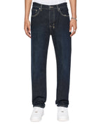 Mens Hazlow Rinsed Straight Denim Jeans - Denim
