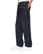 Mens Hazlow Rinsed Straight Denim Jeans - Denim
