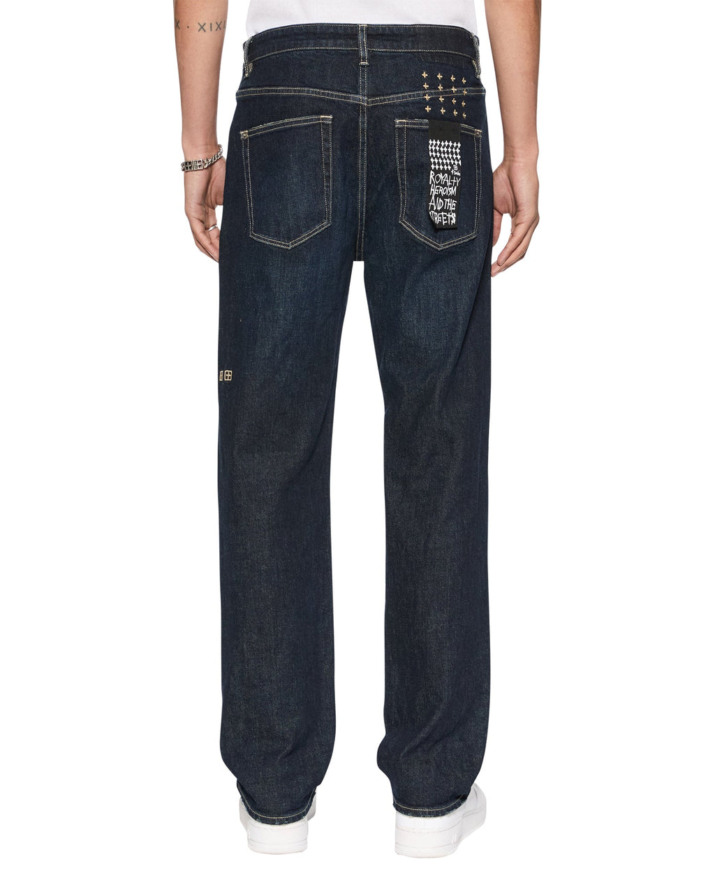 Mens Hazlow Rinsed Straight Denim Jeans - Denim