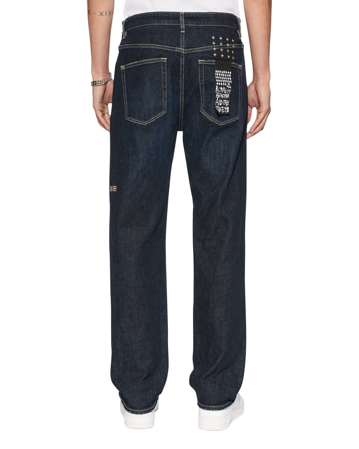 Mens Hazlow Rinsed Straight Denim Jeans - Denim