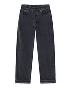 Mens Hazlow Selvedge Ny Black Straight Denim Jeans - Black