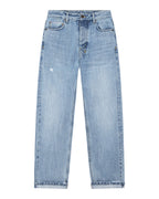 Mens Hazlow Selvedge Sydney Blue Straight Denim Jeans - Denim