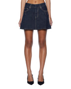 Womens Hera Mini Skirt Zenith Pop Relaxed Skirts - Denim
