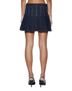Womens Hera Mini Skirt Zenith Pop Relaxed Skirts - Denim
