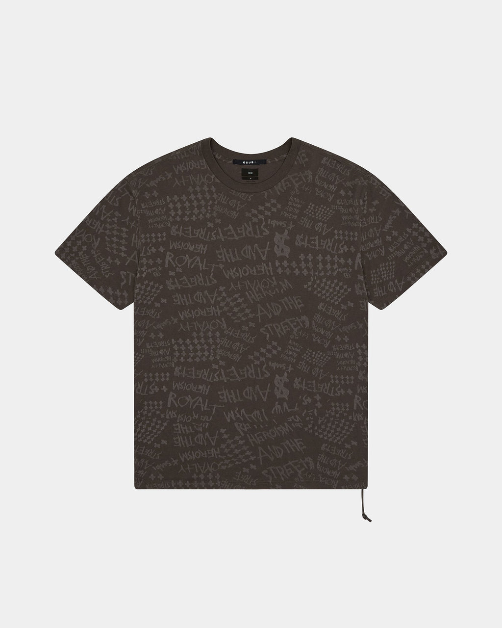 Mens Heroism Biggie Ss Tee Java Oversized Tees - Brown