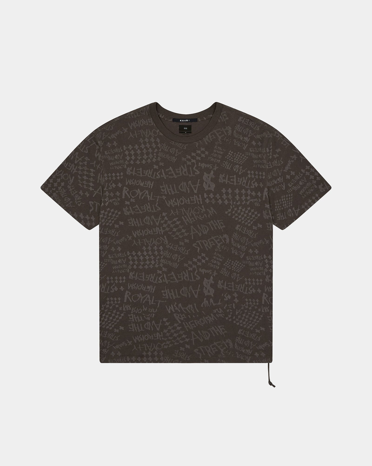 Mens Heroism Biggie Ss Tee Java Oversized Tees - Brown