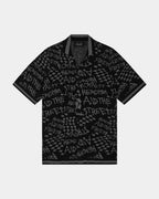 Mens Heroism Knit Resort Ss Shirt Black Regular Shirts - Black