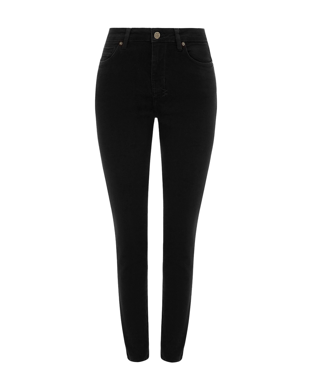 Womens Hi N Wasted Jet Black Skinny Denim Jeans - Black