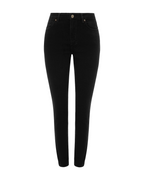 Womens Hi N Wasted Jet Black Skinny Denim Jeans - Black