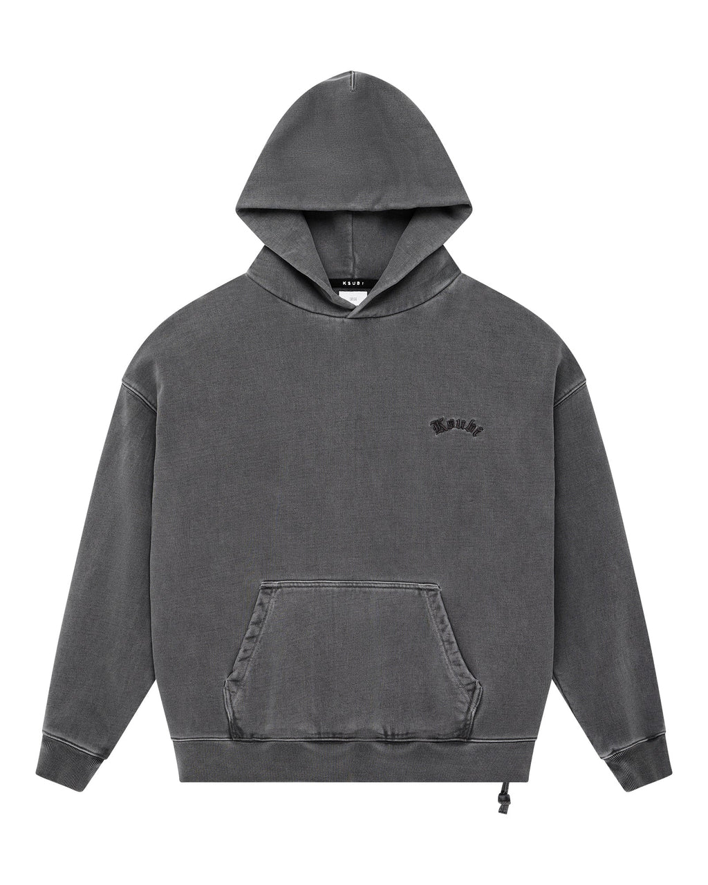 Mens Thorned Ekcess Hoodie Charcoal Oversized Fleece - Grey