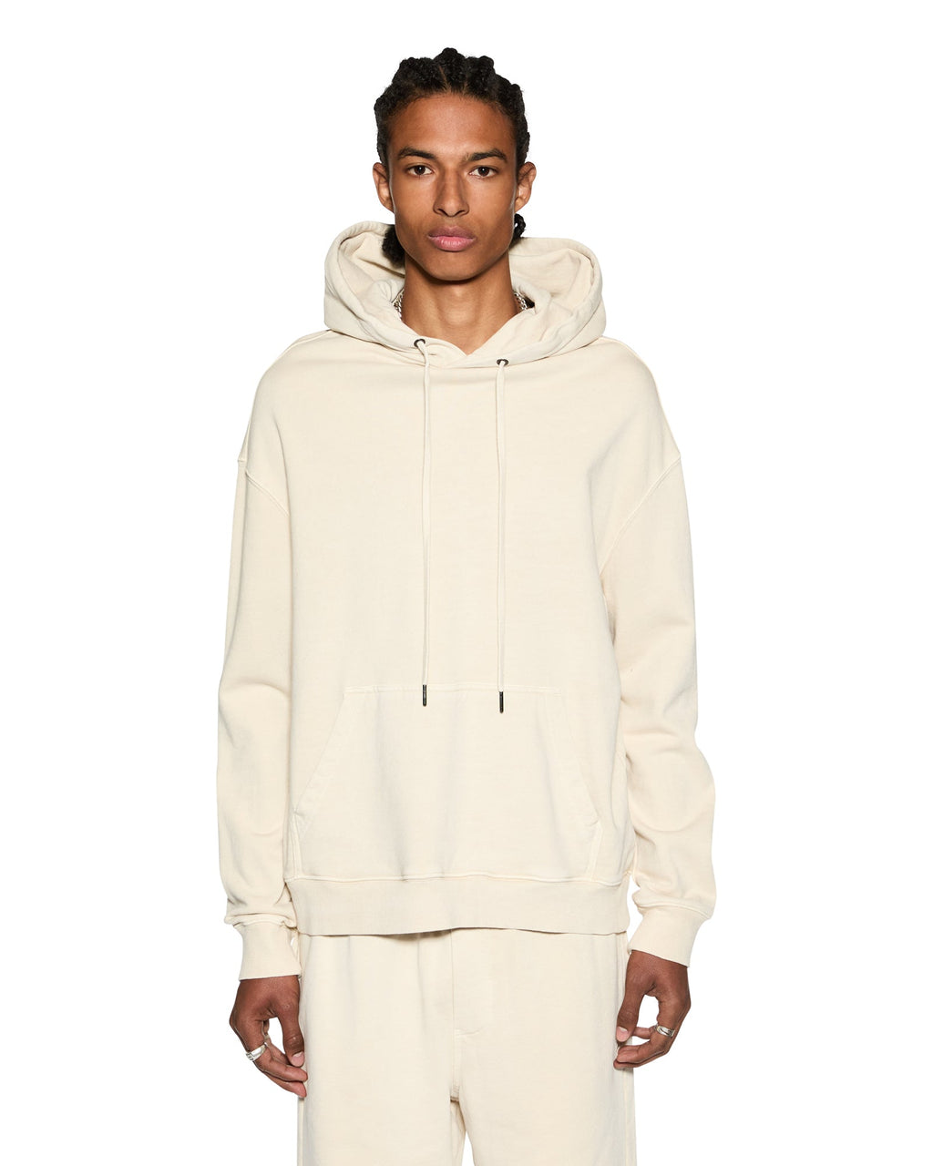 Mens 4 X 4 Biggie Hoodie Desert Oversized Fleece - Tan
