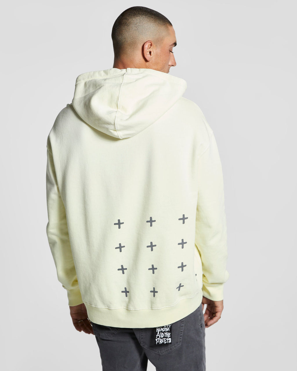 Mens Sott Biggie Hoodie Lemon Oversized Fleece - Yellow