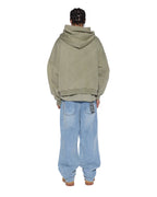 Mens Blasted Ekcess Hoodie Outback Oversized Fleece - Green