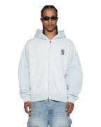 Mens Effect Ekcess Zip Hoodie Ice Mist Oversized Fleece - Blue
