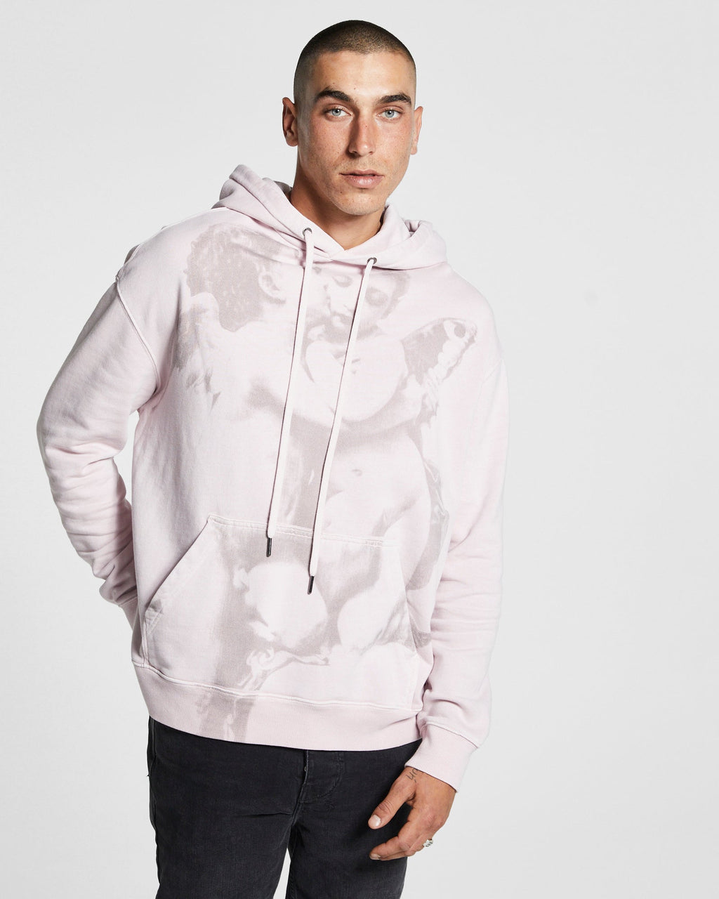 Mens High Lovers Biggie Hoodie Magn Oversized Fleece - Pink