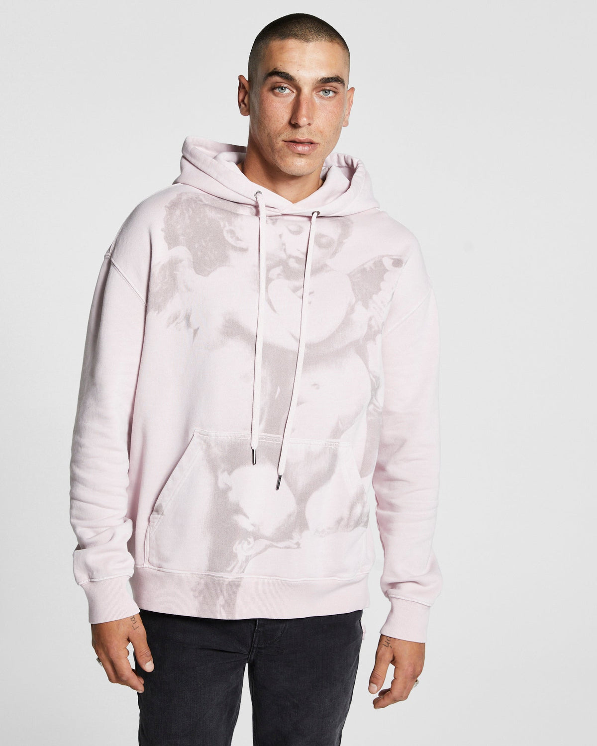 Mens High Lovers Biggie Hoodie Magn Oversized Fleece - Pink