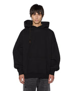 Mens Intruder Ekcess Hoodie Jet Black Oversized Fleece - Black