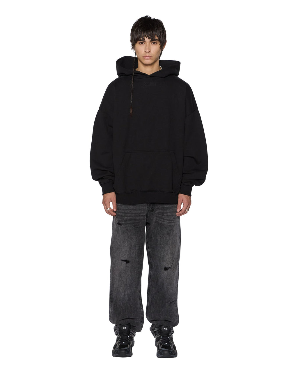 Mens Anti K Selvedge Replika Black Relaxed Denim Jeans - Black