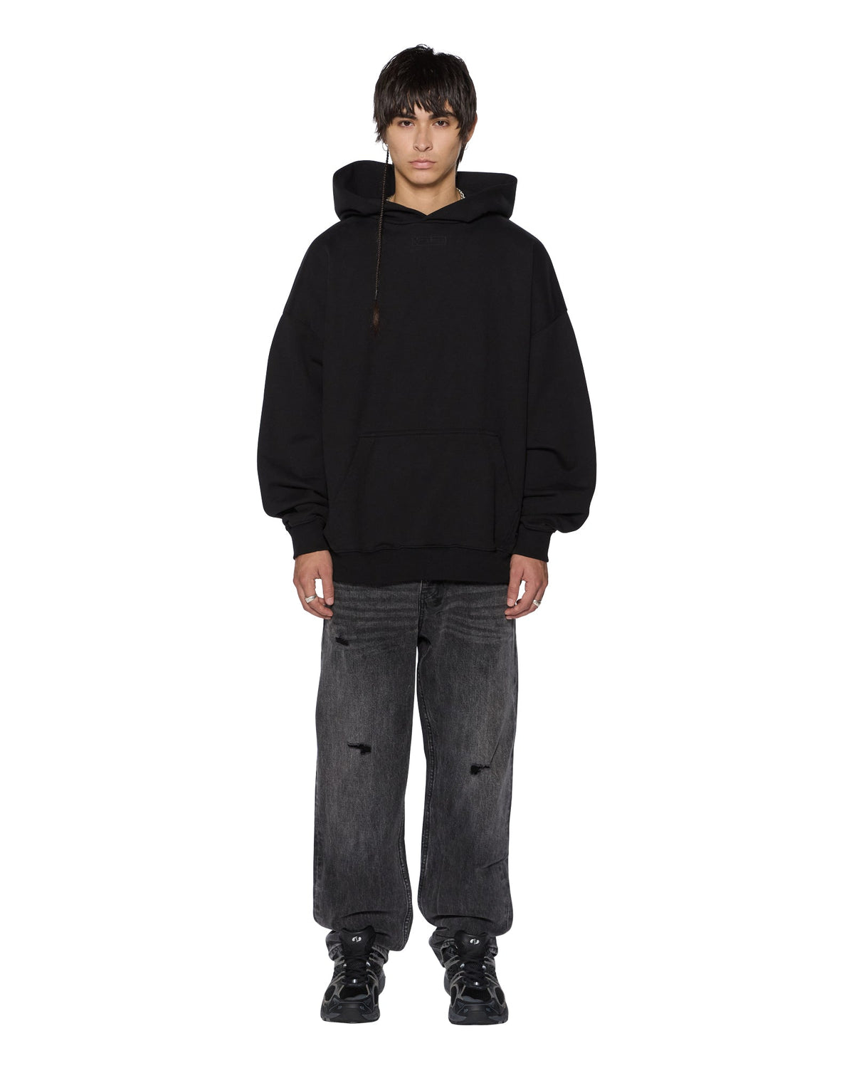 Mens Anti K Selvedge Replika Black Relaxed Denim Jeans - Black