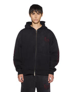 Mens Paise Ekcess Hoodie Black Fade Oversized Fleece - Grey