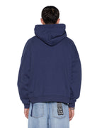 Mens Patched Ekcess Hoodie Navy Oversized Fleece - Navy