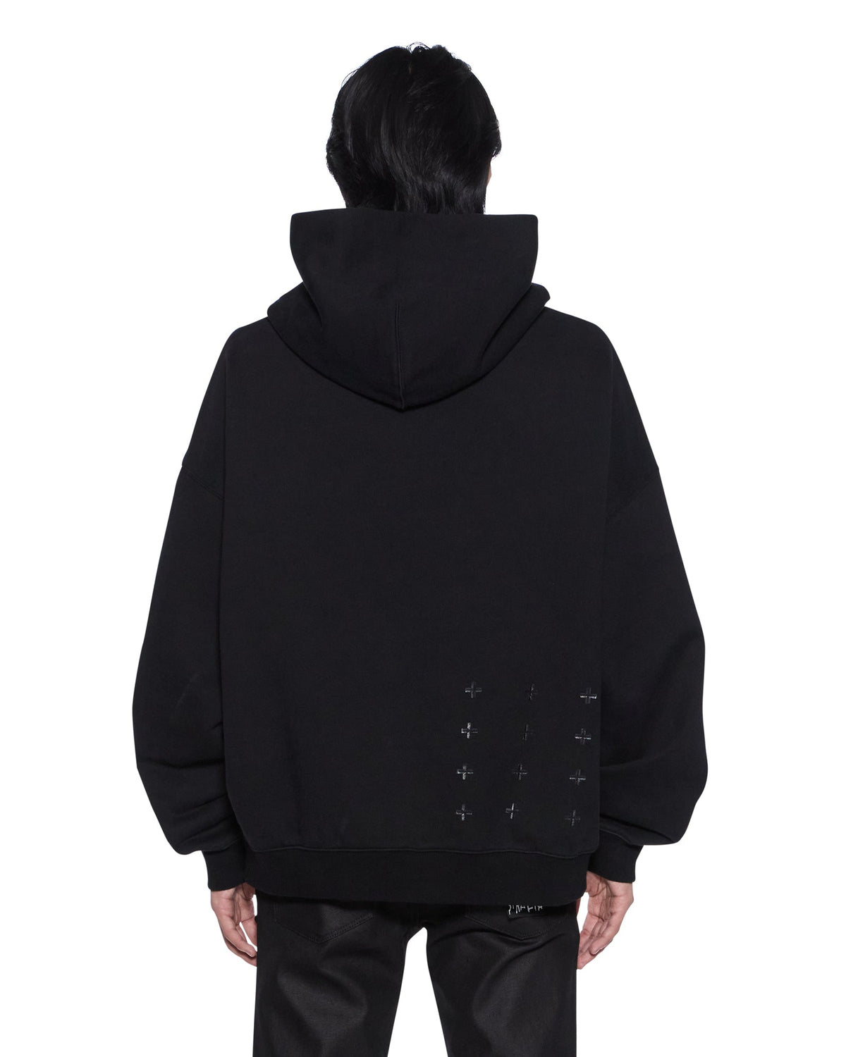 Mens Lords Ekcess Hoodie Jet Black Oversized Fleece - Black