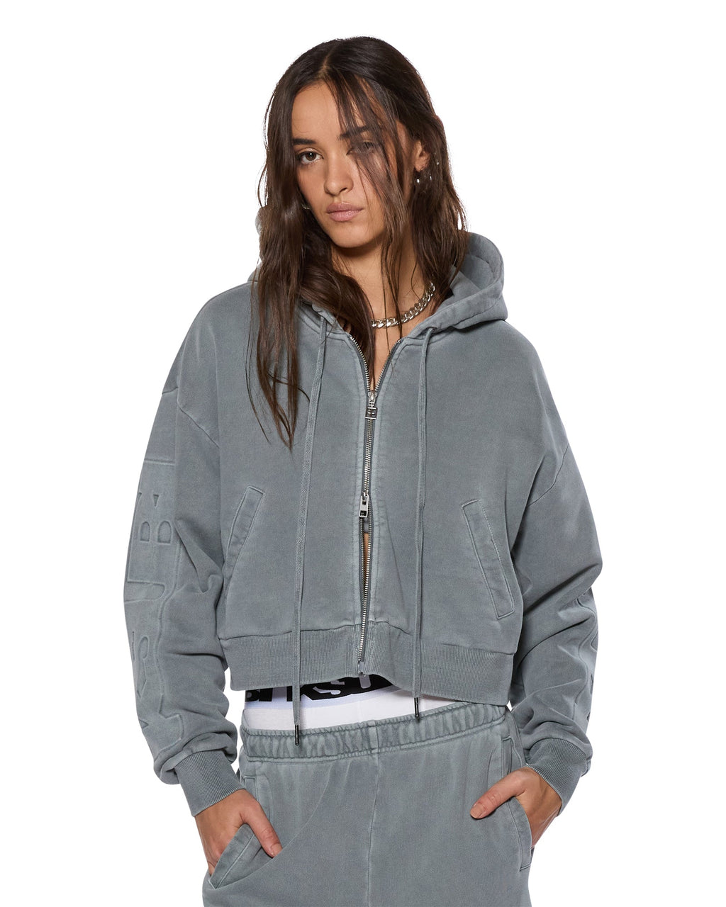 Womens Sott Origin Hoodie Nightowl Grey Oversized Fleece - Grey
