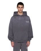 Mens State Ekcess Hoodie Charcoal Fade Oversized Fleece - Grey