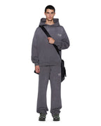 Mens State Ekcess Hoodie Charcoal Fade Oversized Fleece - Grey