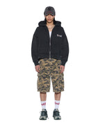 Mens Death Snake Halen Zip Hoodie Ash Baggy Fleece - Black