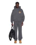 Mens Krest Ekcess Hoodie Charcoal Oversized Fleece - Grey