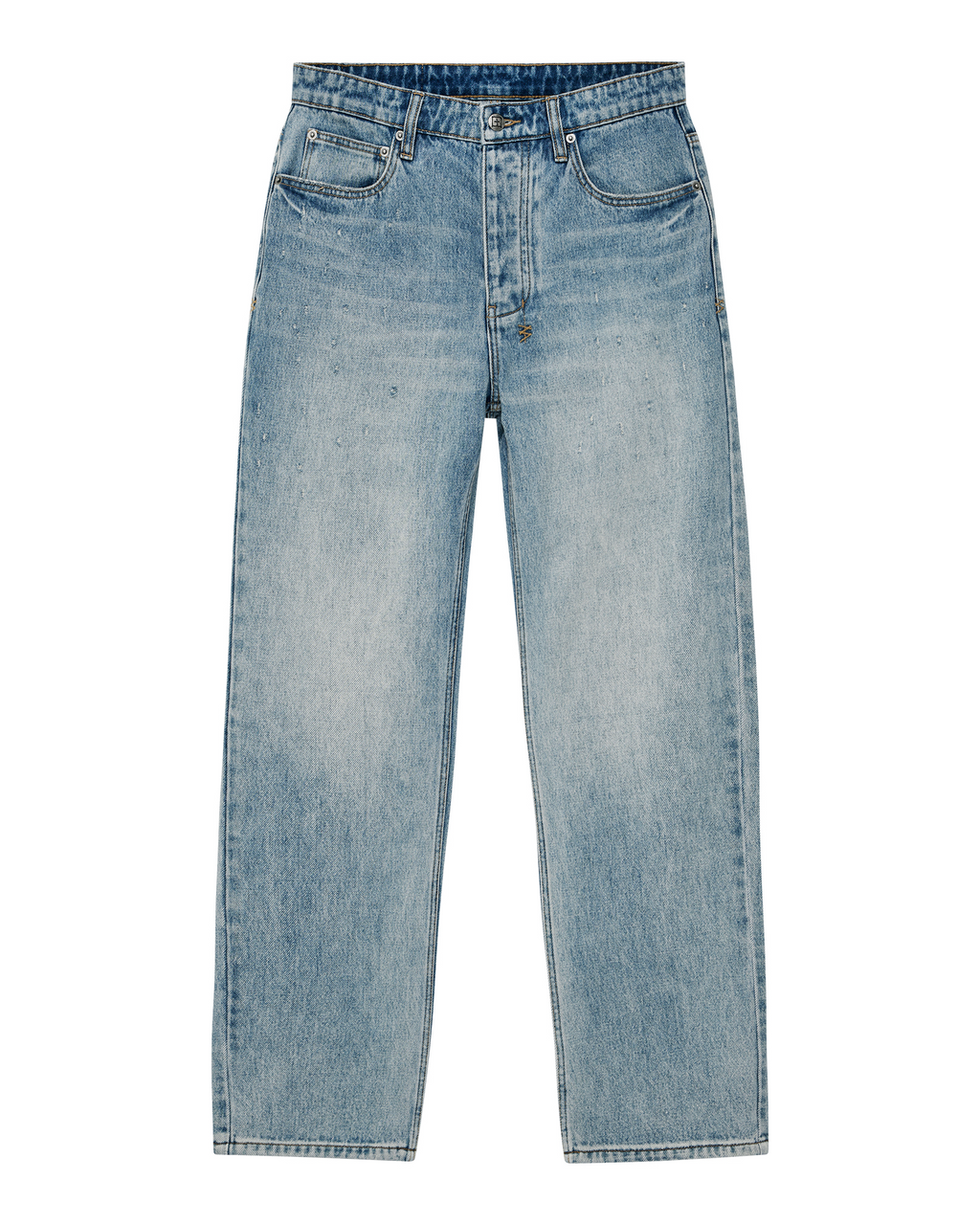 Mens Hazlow Scatter Blue Straight Denim Jeans - Denim