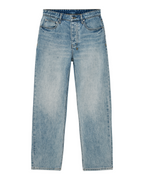 Mens Hazlow Scatter Blue Straight Denim Jeans - Denim