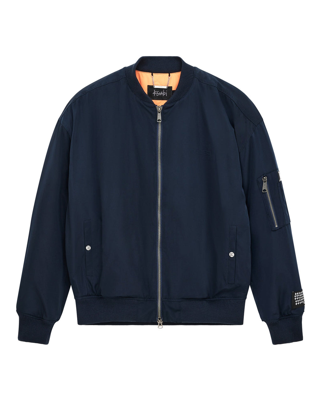 Mens Intruder Bomber Jacket Navy Oversized Jackets - Navy