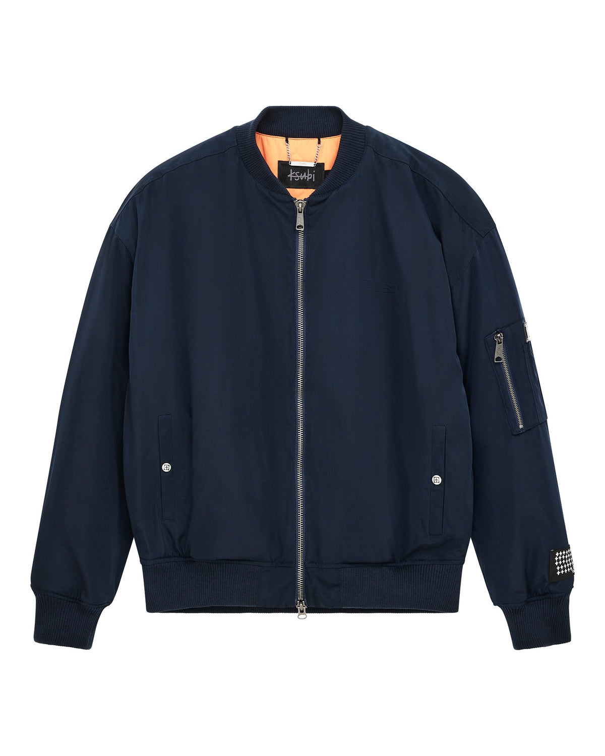 Mens Intruder Bomber Jacket Navy Oversized Jackets - Navy
